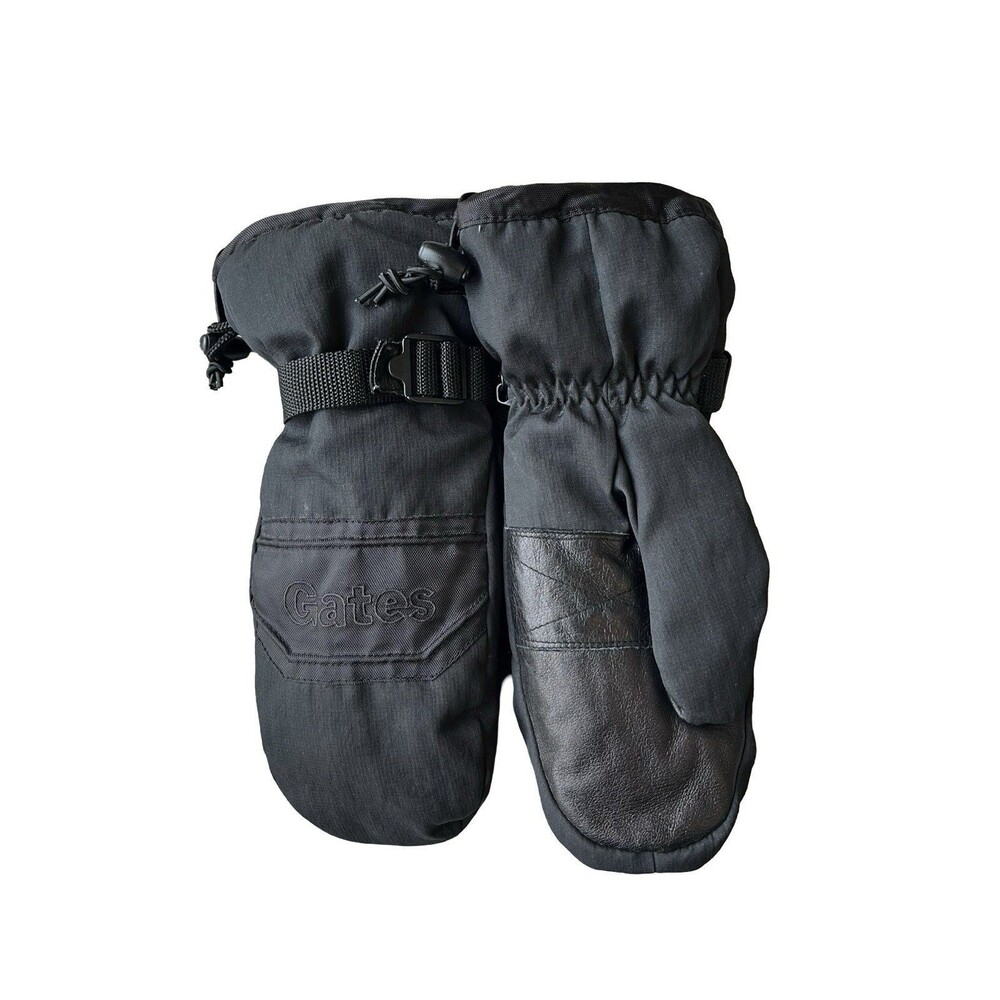 Gates Men’s Large Black Ski Mittens Winter Snow Gloves Insulated Adjustable
